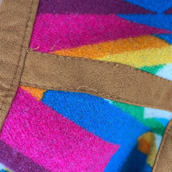 Pendleton Wool Vest Bright Blue Southwestern Rodeo Ranch Blanket Style Size M - Picture 13 of 13